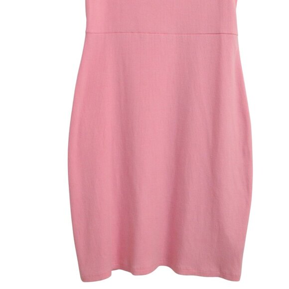 Sunday Best Aritzia Bubble Gum Pink Ribbed Tank Dress Size Medium - Picture 4 of 14
